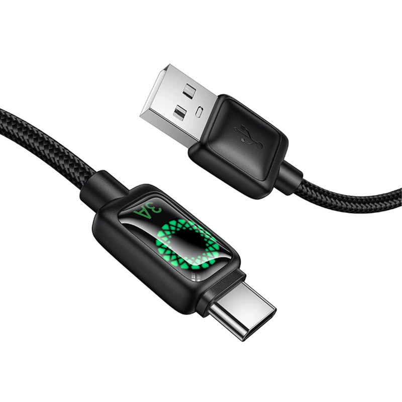 Дата кабель Hoco U146 Mundo USB to Type-C 36W (1.2m) – Black. Фото 4 из 6