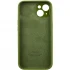 Чехол Silicone Case с защитой камеры для Apple iPhone 13 (6.1") – Зеленый / Dark Olive. Фото 5 из 7