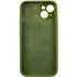 Чехол Silicone Case с защитой камеры для Apple iPhone 15 (6.1") – Зеленый / Dark Olive. Фото 4 из 6
