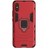 Протиударний чохол Transformer з кільцем на Xiaomi Redmi 9A – Червоний / Dante Red. Фото 1 з 4