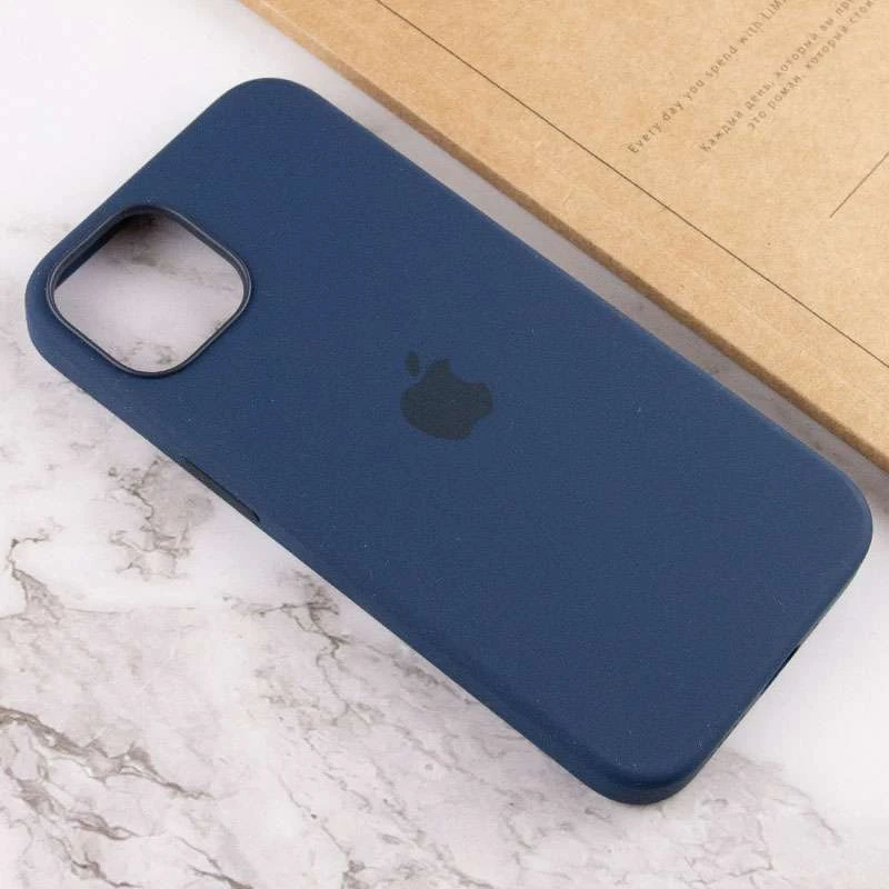 Чехол Silicone case (AAA) with Magsafe and Animation для Apple iPhone 13 (6.1") – Синий / Abyss Blue. Фото 7 из 7