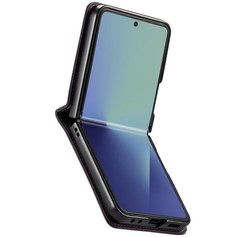 Кожаный чехол-книжка CaseMe Velvet Matte для Samsung Galaxy Z Flip7 – Purple. Фото 5 из 5