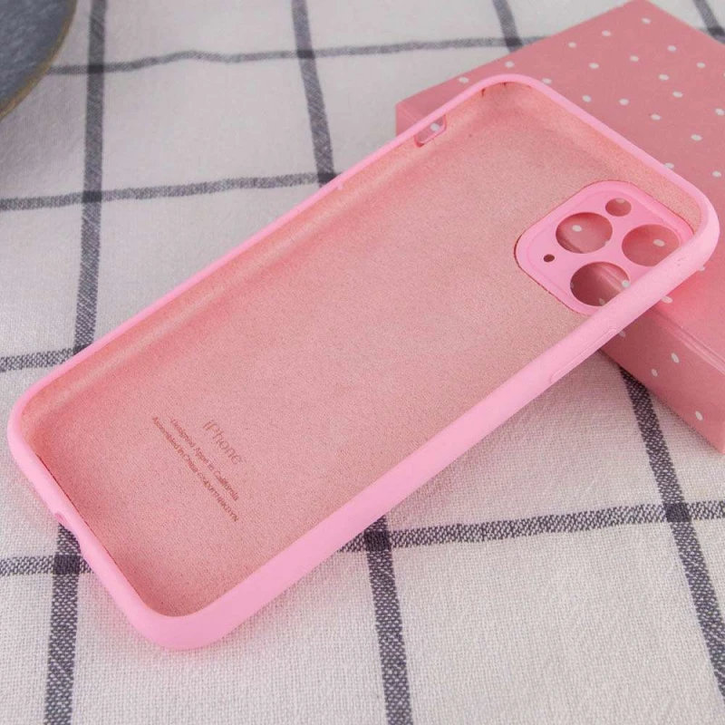 Чехол Silicone Case с защитой камеры для Apple iPhone 12 Pro Max (6.7") – Розовый / Light pink. Фото 2 из 2