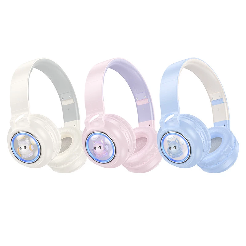 Накладные беспроводные наушники Hoco W50 Cute fun фото 2 из 2