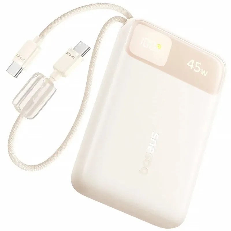 Портативний ЗП Power Bank Baseus EnerFill FC11 PD22.5W with cable 10000 mAh (2USB-C) (E0027R) фото 1 з 1
