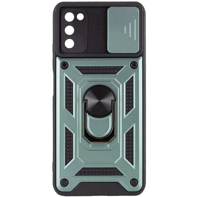 Ударопрочный чехол Serge Ring с защитой камеры для Samsung Galaxy A03s – Зеленый. Фото 2 из 8