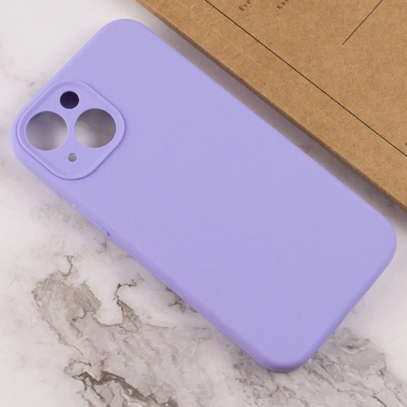 Чохол з захистом камери Silicone Case для Apple iPhone 15 (6.1") – Бузковий / Dasheen. Фото 3 з 3