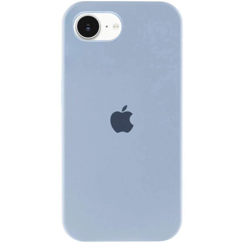 Чехол Silicone Case с закрытым низом для Apple iPhone 17e (6.1") – Голубой / Sweet Blue. Фото 1 из 6