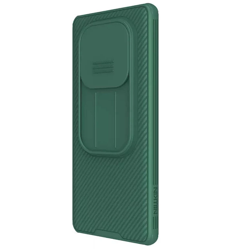 Карбоновая накладка Nillkin Pro со шторкой для камеры для Xiaomi Redmi Note 14 Pro 5G – Deep Green. Фото 2 из 7