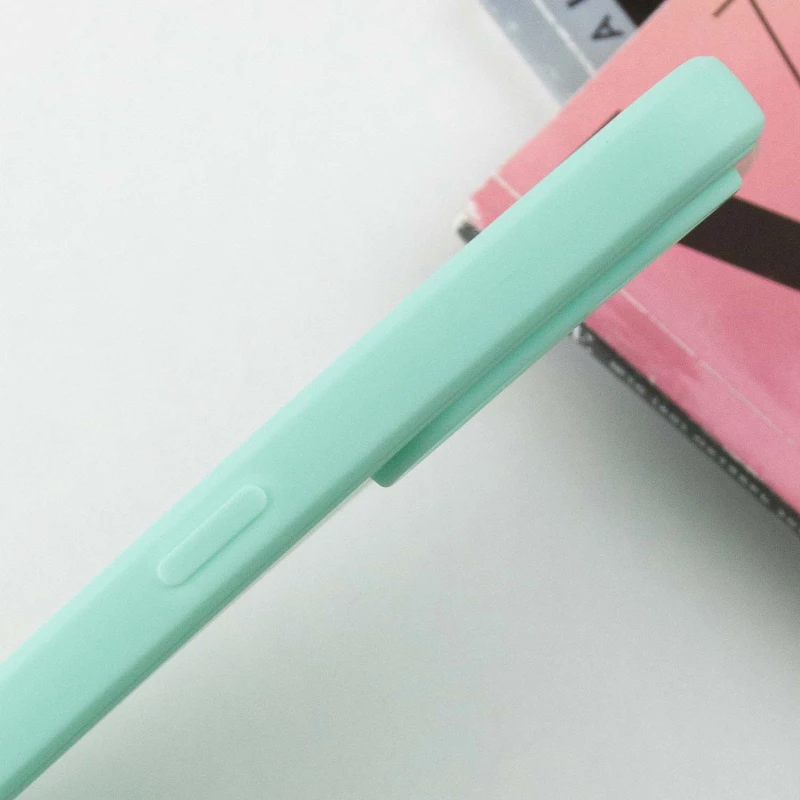 Цветной силиконовый чехол с защитой камеры для Oppo Reno 8T 4G – Зеленый / Menthol. Фото 5 из 8