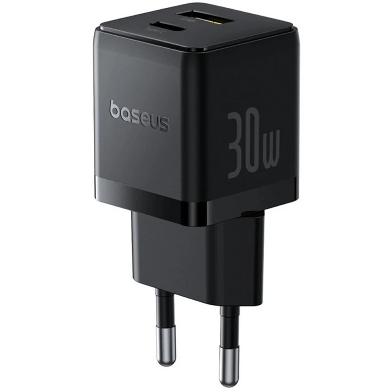 МЗП Baseus Palm Fast Charger 30W (1USB-A/1C) (P1011160A) – Cluster Black. Фото 1 з 6