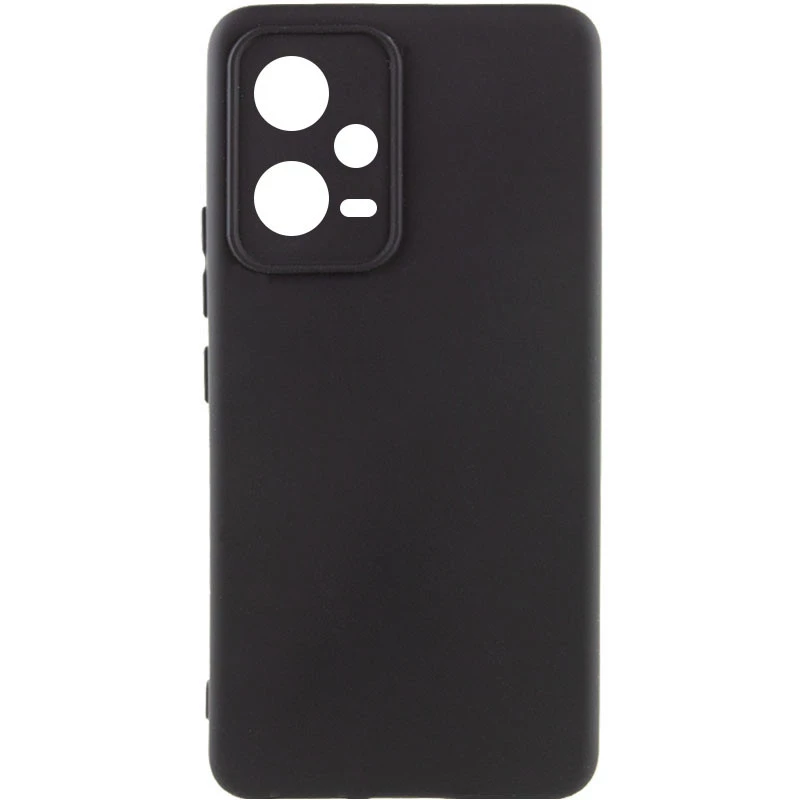 Чохол Silicone Case Lakshmi Plus з закритою камерою на Xiaomi Poco X5 5G – Чорний / Black. Фото 1 з 4