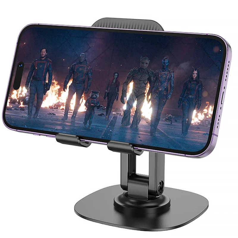 Подставка для телефона Hoco HD6 Winner dual-axis rotating – Black. Фото 3 из 5