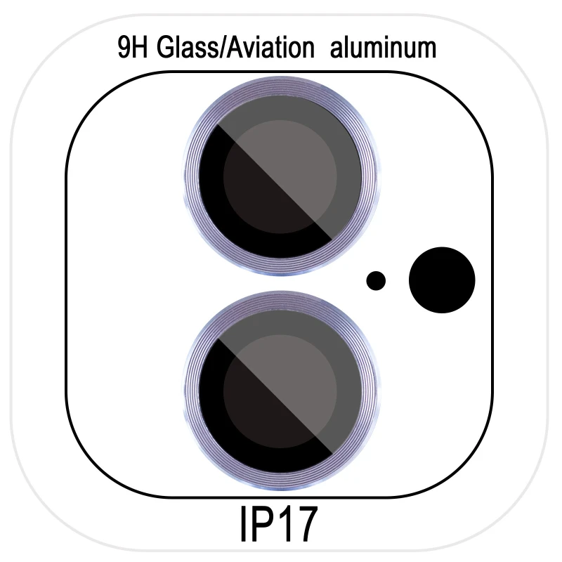 Металлическое защитное стекло на камеру для Apple iPhone 17 (6.3") – Голубой / Light Blue. Фото 2 из 8