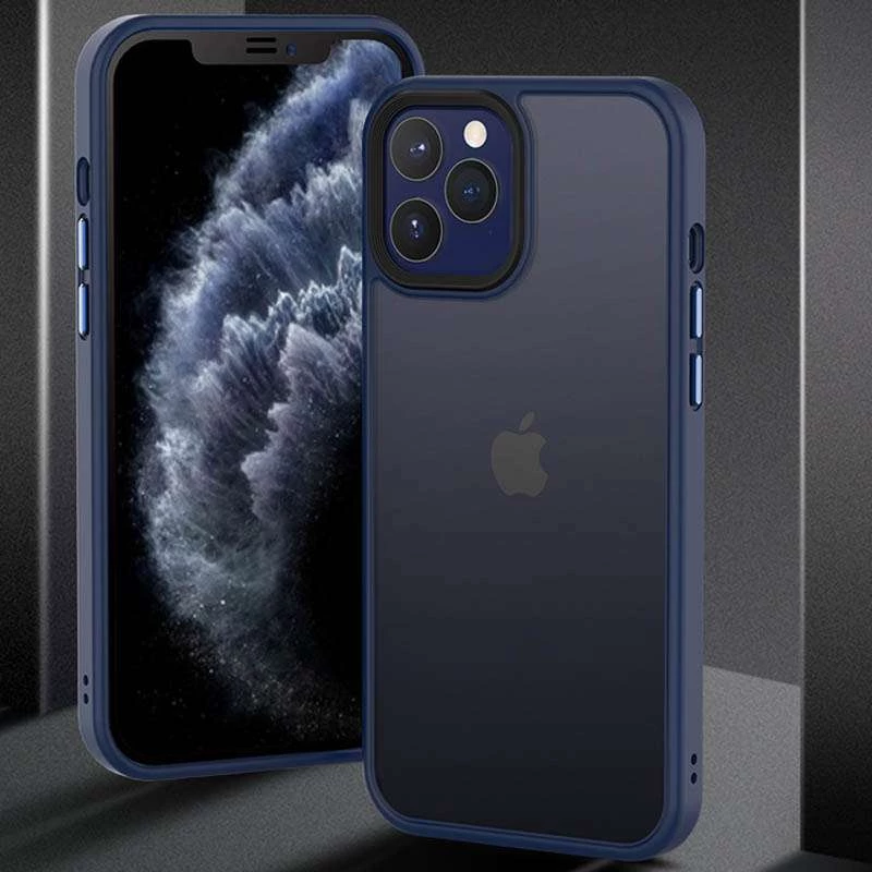 TPU+PC с металлическими кнопками для Apple iPhone 12 Pro (6.1") – Синий. Фото 3 из 3