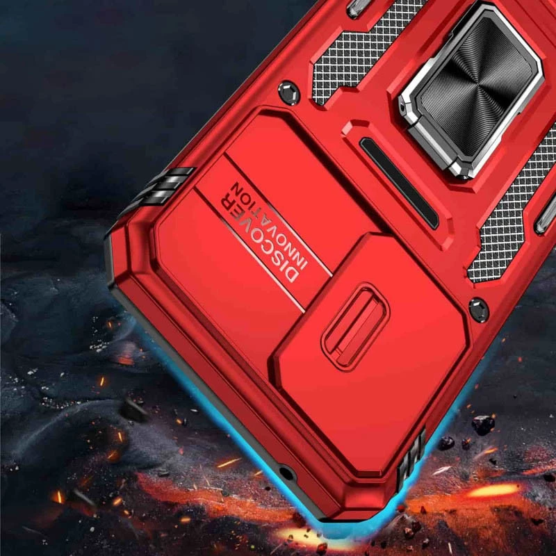 Ударостійкий чохол Square Ring зi шторкою на камеру на Samsung Galaxy A35 – Червоний / Red. Фото 12 з 13