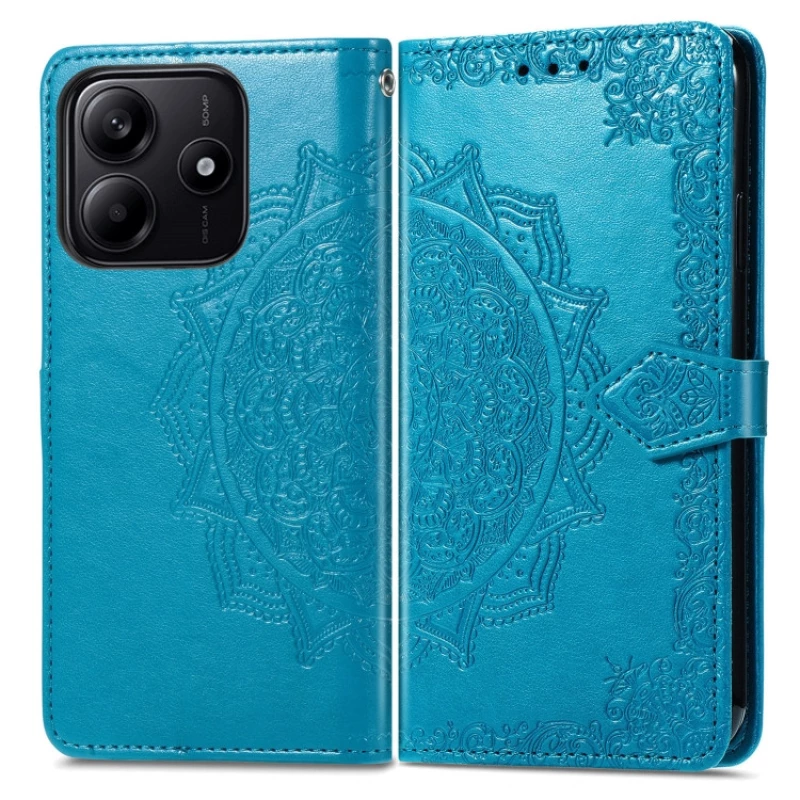 Шкіряний чохол-книжка Art Case з візитницею для Xiaomi Redmi A4 – Синій. Фото 4 з 8