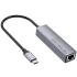 Перехідник HUB Hoco HB34 Easy link Type-C Gigabit network adapter (Type-C to USB3.0*3+RJ45) – Metal gray. Фото 8 з 8