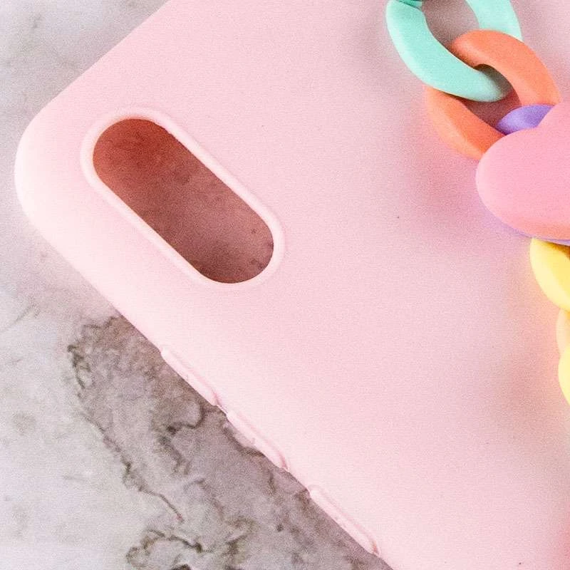 Чохол Heart з ланцюгом на Xiaomi Redmi 7A – Pink Sand. Фото 4 з 4