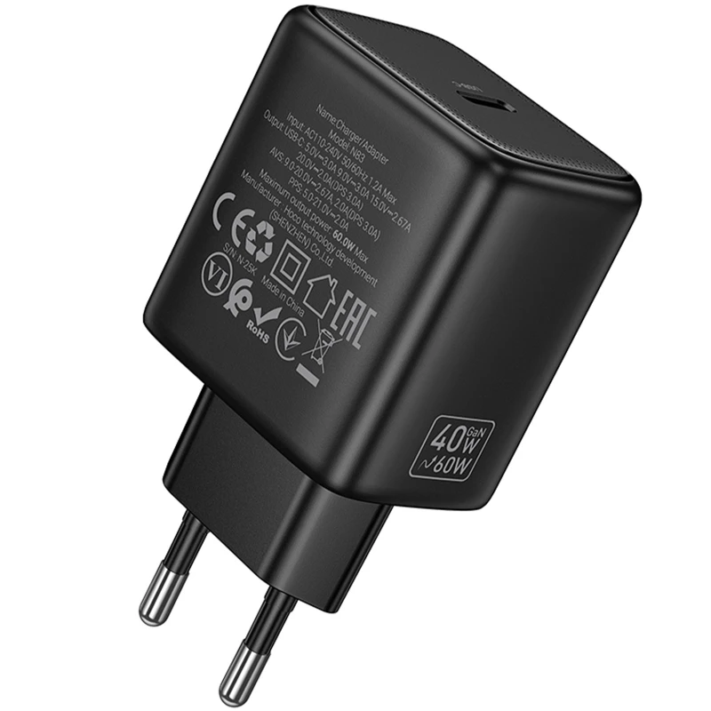 МЗП Hoco N83 Profit PD40W (1USB-C) – Black. Фото 4 з 4
