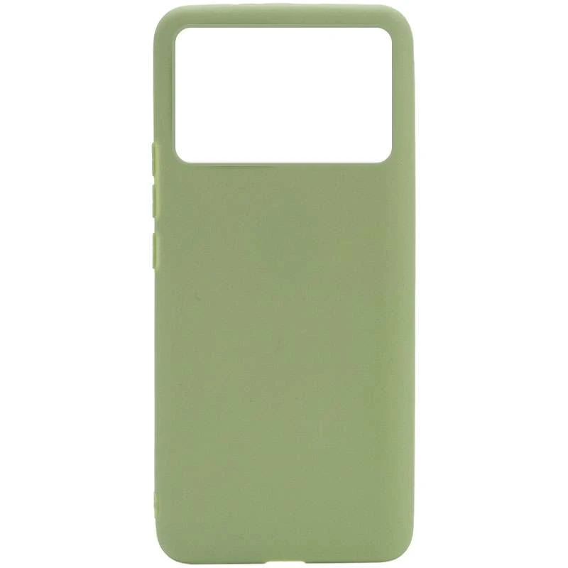 Кольоровий силіконовий чохол на Xiaomi Poco X4 Pro 5G – Фісташковий. Фото 2 з 7