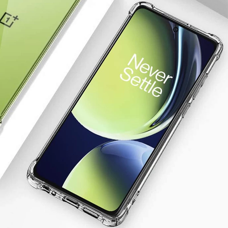 Ультратонкий силіконовий чохол GETMAN з критими бортами та камерою для OnePlus Nord CE 3 Lite – Безбарвний (прозорий). Фото 2 з 6