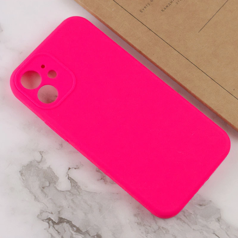 Чохол Silk Full Camera Protective (AA) NO LOGO для Apple iPhone 12 (6.1") – Рожевий / Barbie pink. Фото 3 з 4