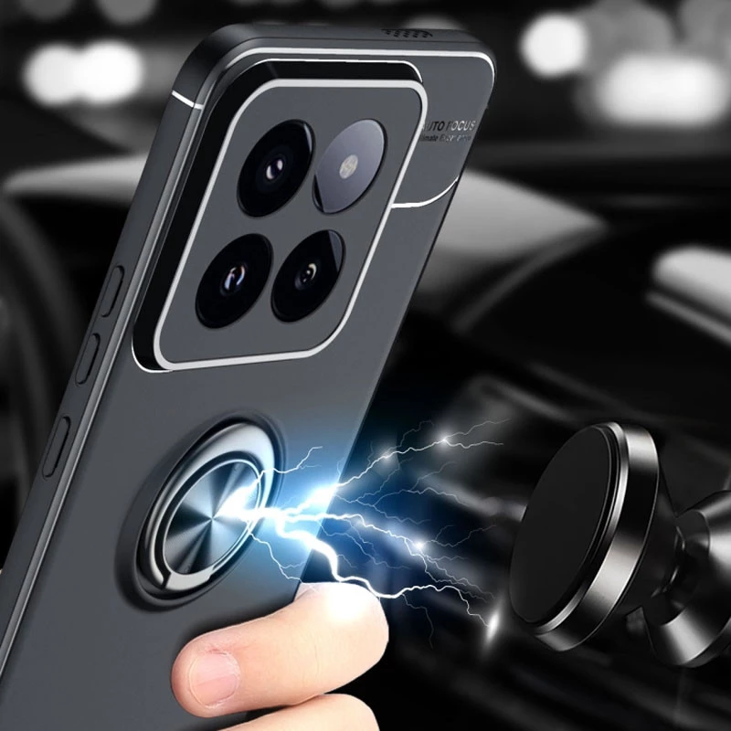 Чохол Deen ColorRing з кільцем на Xiaomi 14 Pro – Чорний / Чорний. Фото 4 з 4