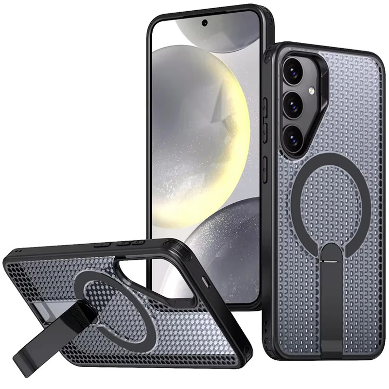 Чехол TPU Breeze with MagSafe stand для Samsung Galaxy S26+ – Black. Фото 1 из 2