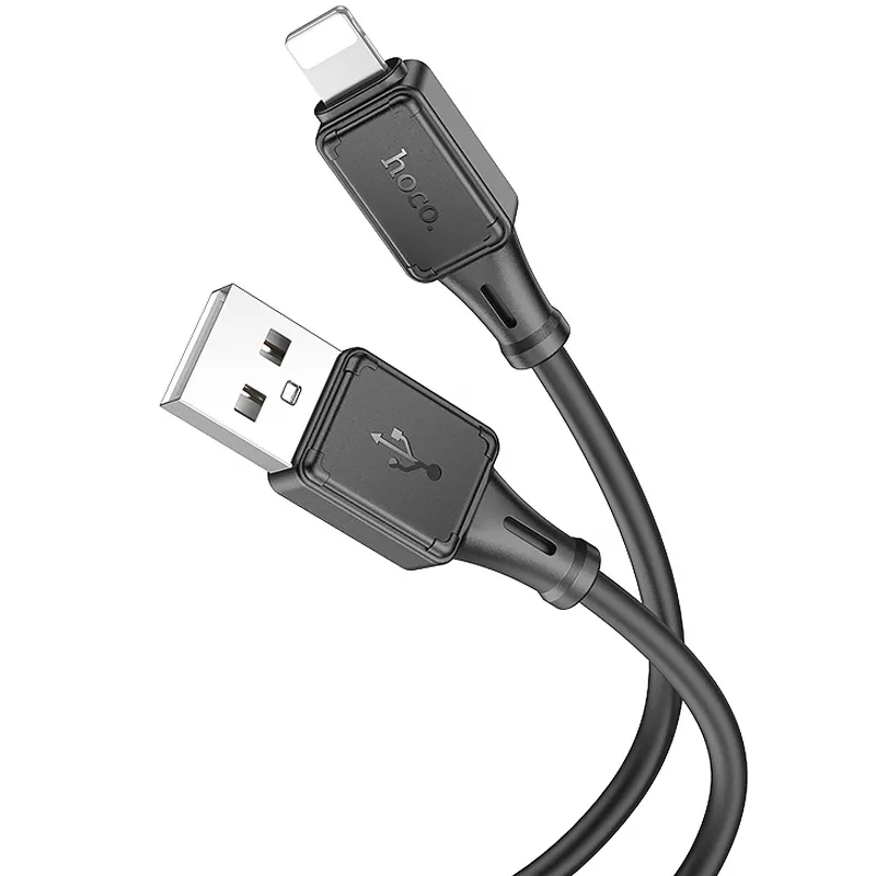 Дата кабель Hoco X101 Assistant USB to Lightning 2.4A (1m) – Black. Фото 3 из 5