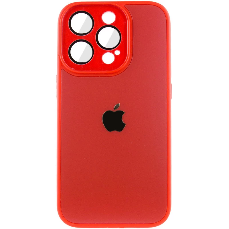 

Силіконовий сапфіровий чохол з скляною поверхнею на Apple iPhone 13 Pro (6.1") (Червоний / Red)
