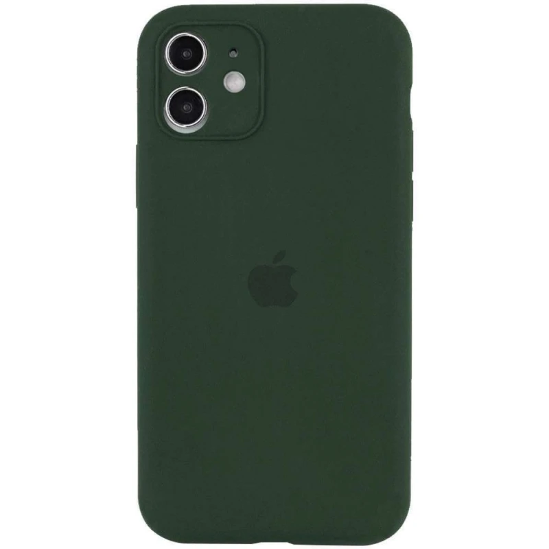 

Чехол Silicone Case с защитой камеры для Apple iPhone 12 (6.1") (Зеленый / Cyprus Green), Зелений / cyprus green