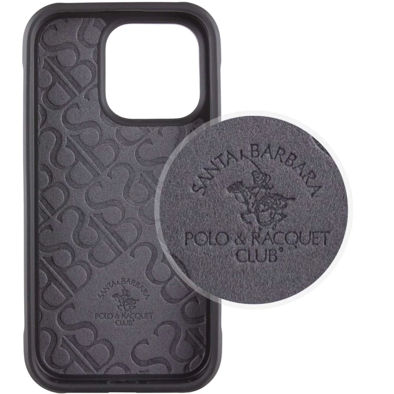 Шкіряний чохол Polo Santa Barbara Barton для Apple iPhone 16 Pro – Black / Yellow. Фото 6 з 12