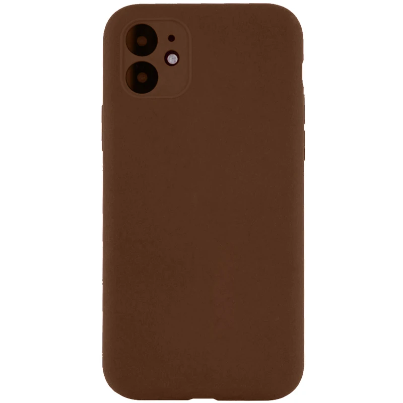Чохол Silk Full Camera Protective (AA) NO LOGO для Apple iPhone 12 (6.1") – Коричневий / Brown. Фото 1 з 1