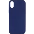 Чохол з закритим низом Silicone Case на Apple iPhone X (5.8") – Синій / Deep navy. Фото 1 з 3