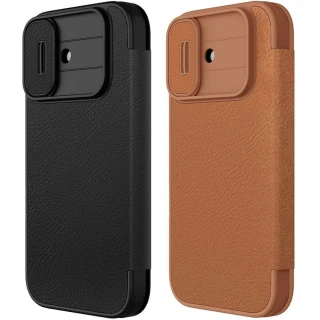 Кожаный чехол-книжка Nillkin Qin Pro Camshield для Apple iPhone 17 (6.3") фото 1 Кожаный чехол-книжка Nillkin Qin Pro Camshield для Apple iPhone 17 (6.3") фото 1 из 1