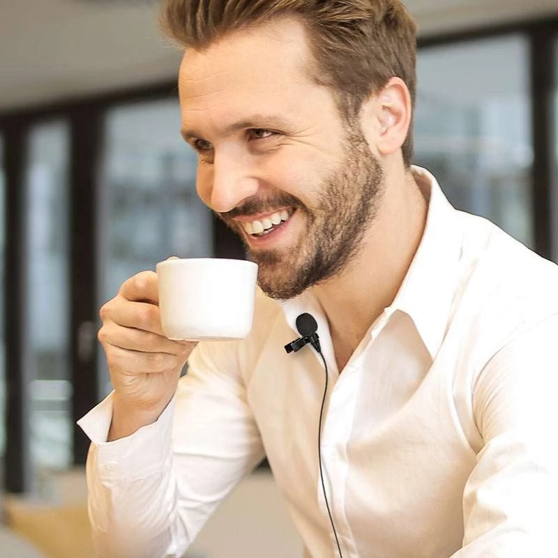 Мікрофон петличний Hoco L14 3,5mm – Чорний. Фото 5 з 6