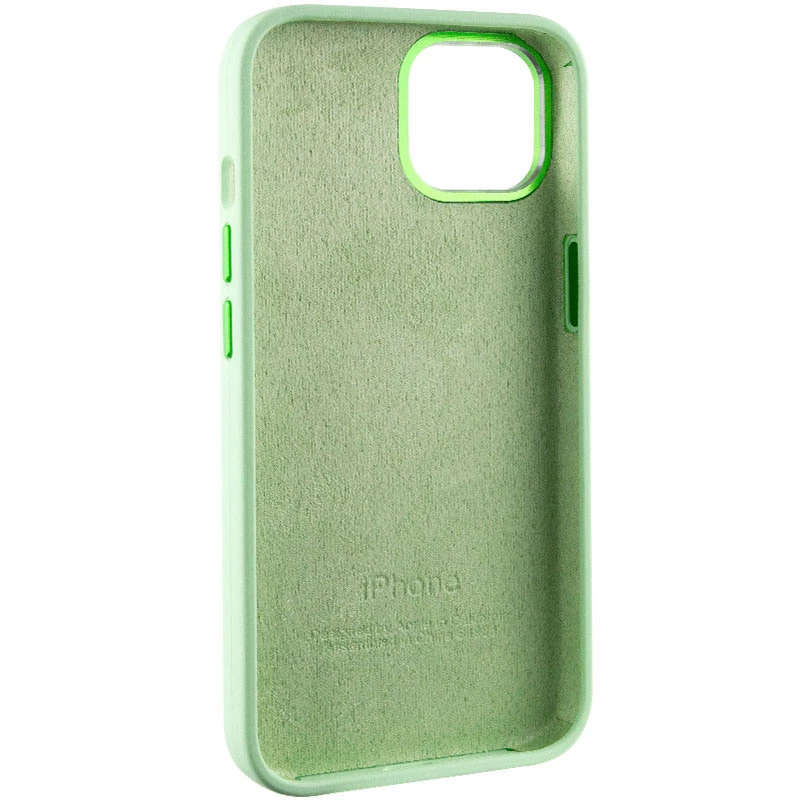 Чохол Silicone Case з металевими кнопками на Apple iPhone 12 Pro Max (6.7") – Зелений / Pistachio. Фото 7 з 9