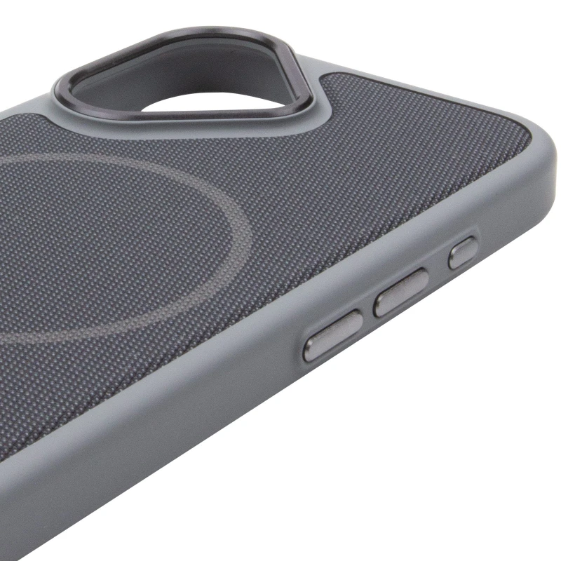 Чехол TPU TechWoven Hybrid with MagSafe для Apple iPhone 17 (6.3") – Grey / Black. Фото 6 из 7