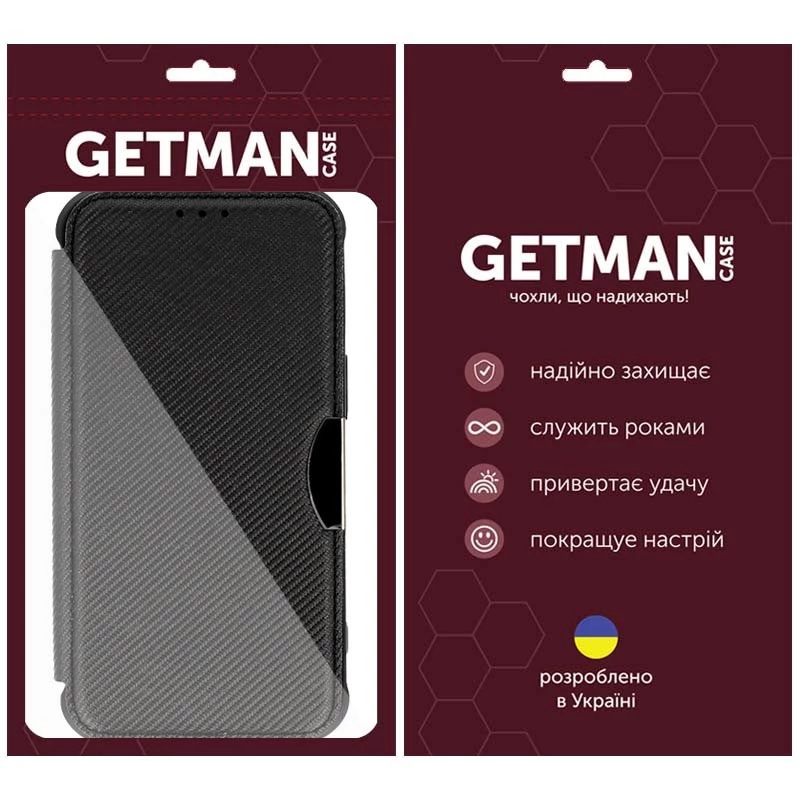 Чехол книга GETMAN с подставкой для Xiaomi Poco C65 – Black. Фото 6 из 6