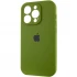 Чохол Silicone Case з захистом камери на Apple iPhone 13 Pro Max (6.7") – Зелений / Dark Olive. Фото 4 з 7