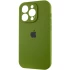 Чехол Silicone Case с защитой камеры для Apple iPhone 15 Pro (6.1") – Зеленый / Dark Olive. Фото 3 из 6