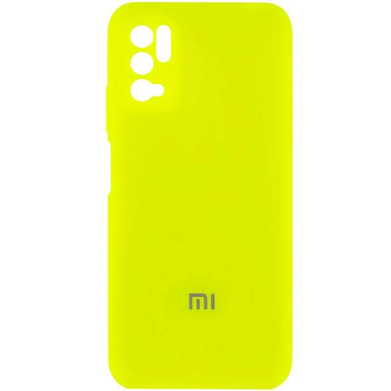 

Чехол Silicone Case с закрытым низом и защитой камеры для Xiaomi Poco M3 Pro 4G / 5G (Салатовый / Neon green), Салатовий / neon green