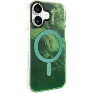 Силіконовий чохол Shiny Mountain (MagFit) для Apple iPhone 17 (6.3") — Green