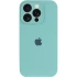 Чохол Silicone Case з захистом камери на Apple iPhone 16 Pro – Бірюзовий / Marine Green. Фото 3 з 6
