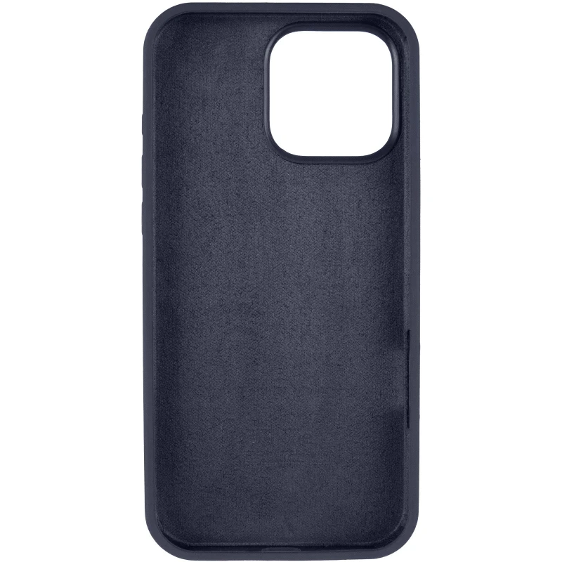 Чохол з закритим низом Silicone Case на Apple iPhone 16 Pro – Темно-синій / Midnight blue. Фото 10 з 13