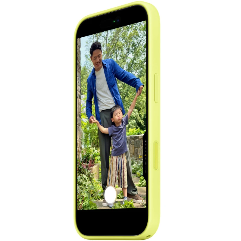 Чохол Silicone case (AAA) with Magsafe and Animation для Apple iPhone 17 (6.3") – Neon Yellow. Фото 2 з 2