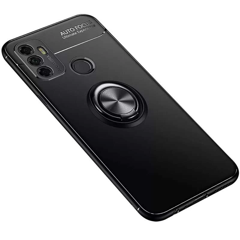 

Чехол Deen ColorRing с кольцом для Oppo A53 / A32 / A33 (Черный / Черный), Чорний / чорний