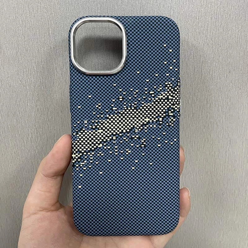 Пластиковая накладка Kevlar из Magnetic Safe для Apple iPhone 14 (6.1") – Blue. Фото 2 из 3