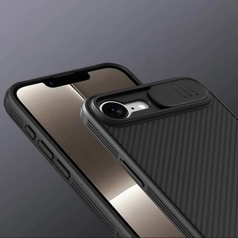 Карбована накладка Nillkin Pro зі шторкою для камери на Apple iPhone 17e (6.1") – Black. Фото 6 з 7
